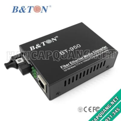 Converter quang BTON 950SM 10/100M 25Km 1 sợi quang
